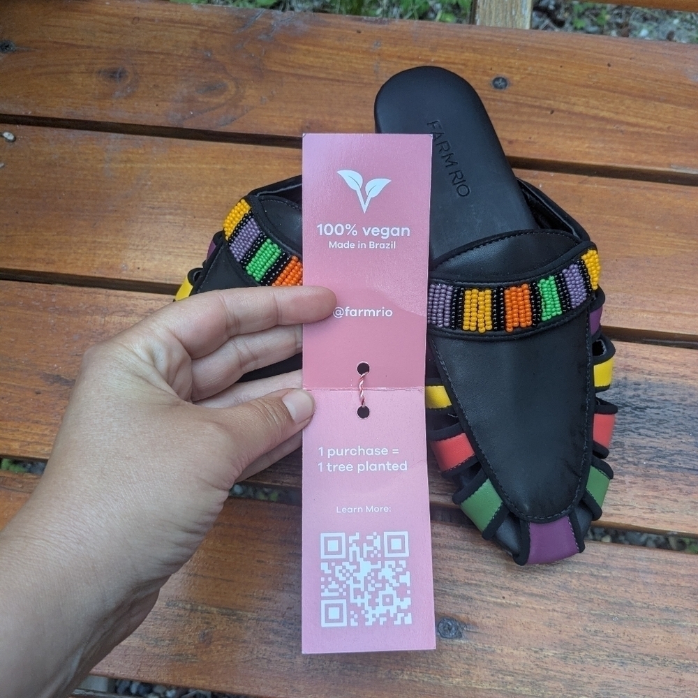 NWT FARM Rio Multicolor Beaded Mules - Picture 3 of 4